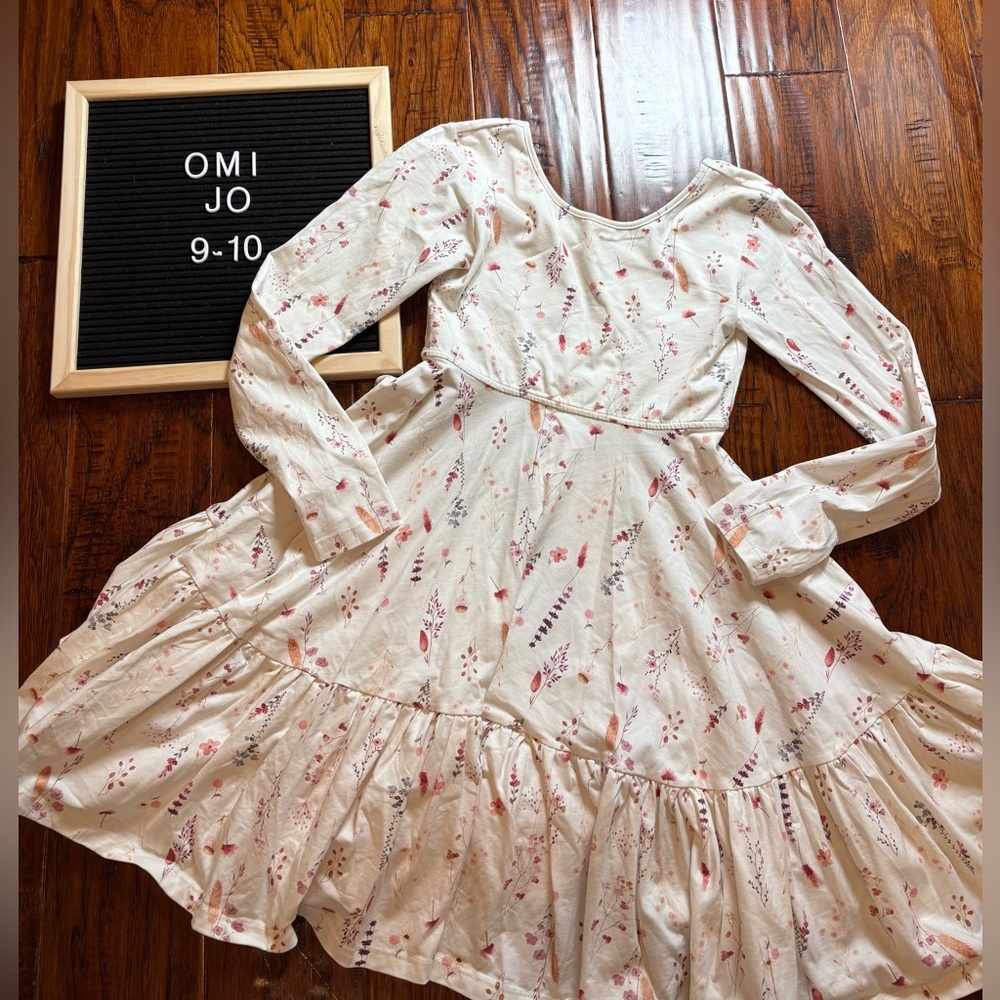 Well dressed wolf Omi Jo Floral Kids Dress - Cream and Pink